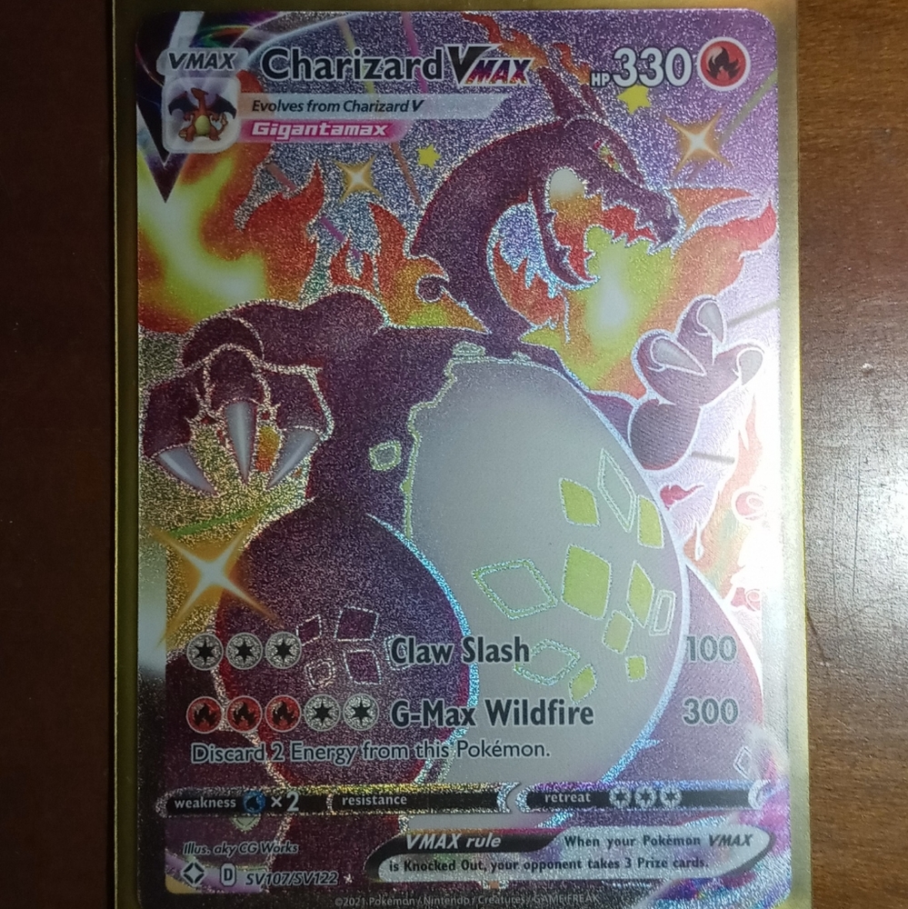 Pokemon Shining Fates Shiny Rare Charizard VMAX SV107/SV122 Mint